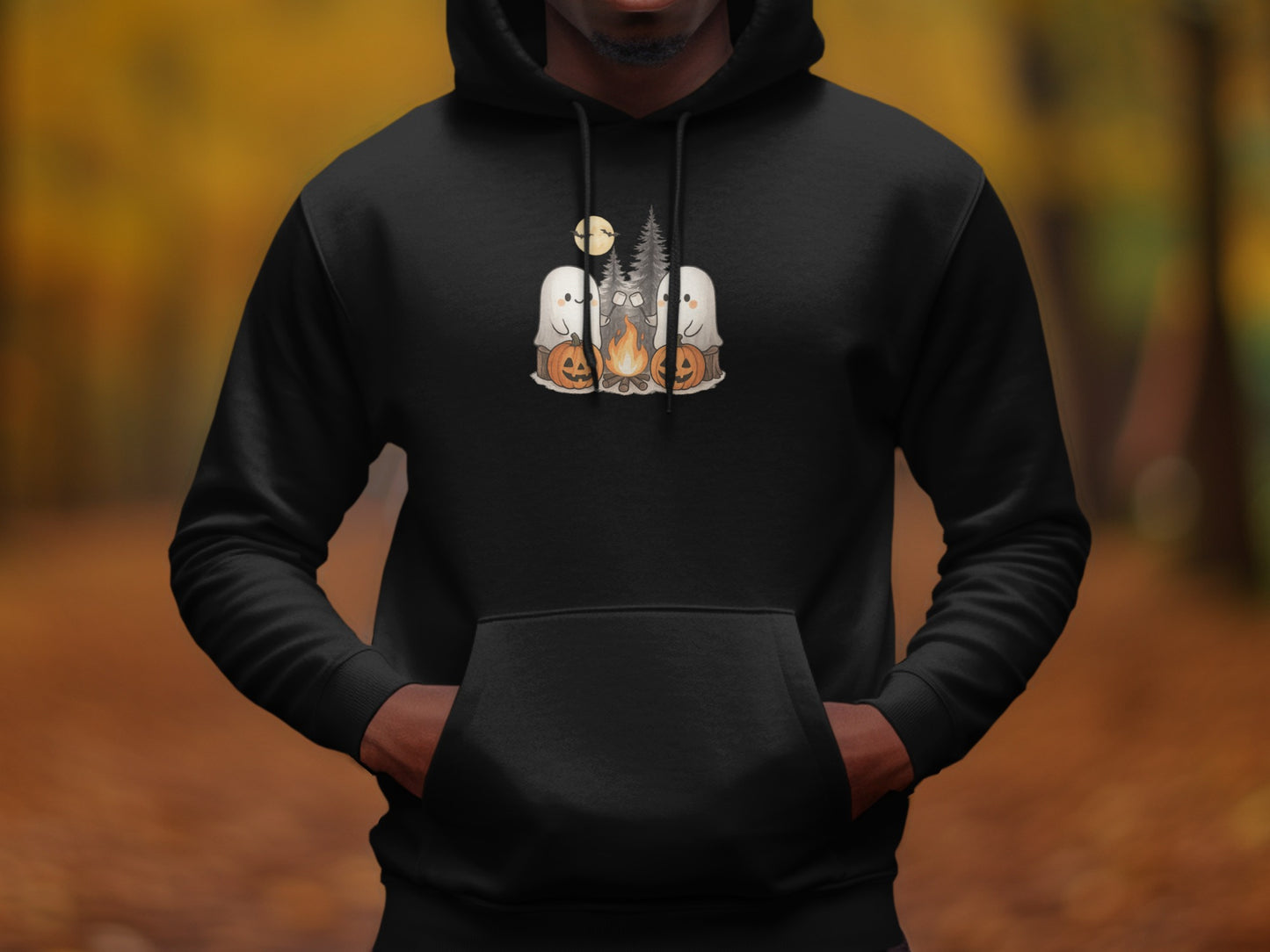 Halloween Ghosts and Pumpkins Campfire Hoodie product