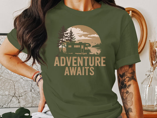 Adventure Awaits Graphic Tee Shirt product