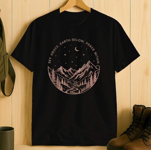 Sky Above Earth Below Peace Within T-shirt product