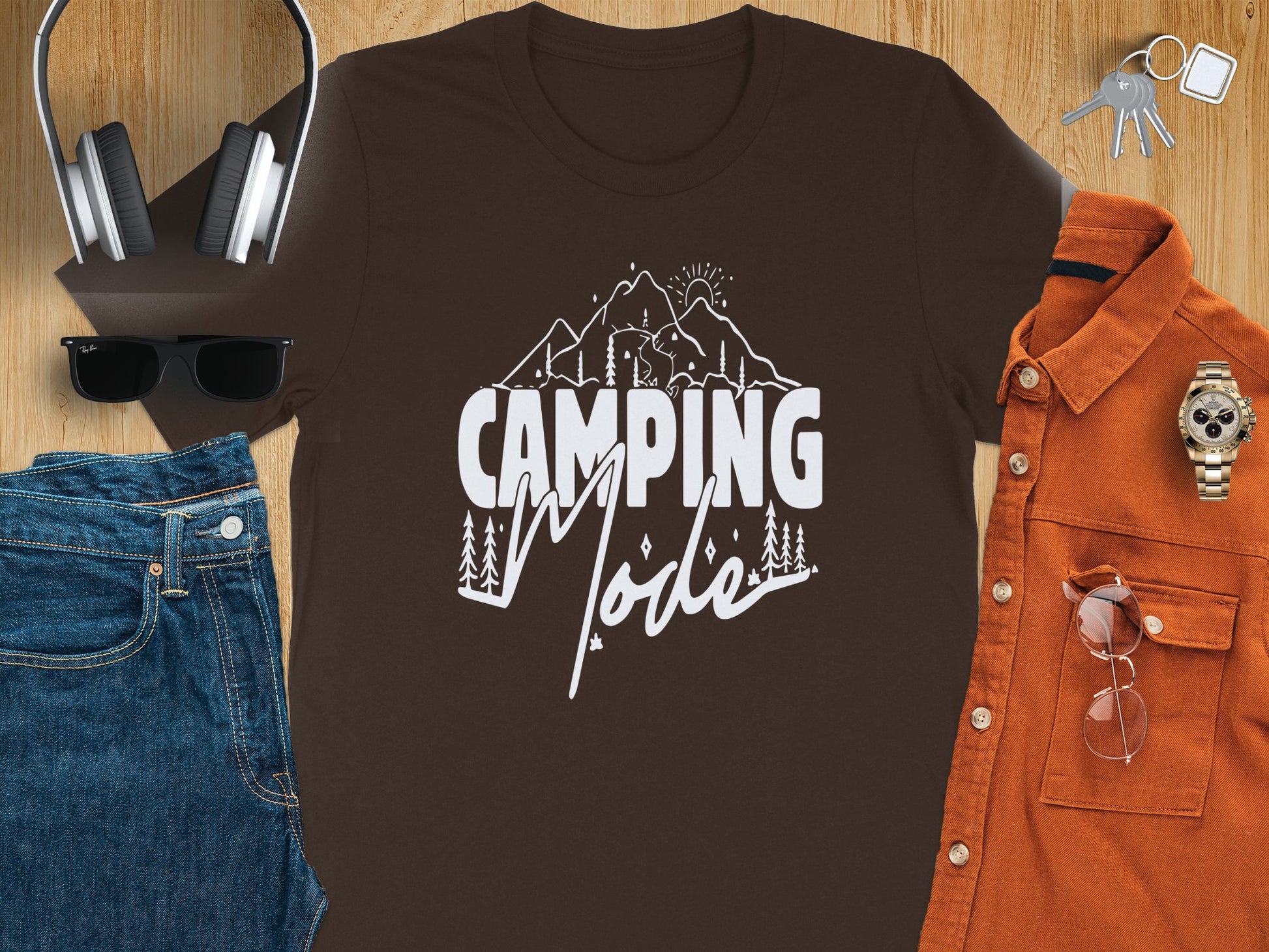 Camping Mode Graphic Tee with Fun Design product