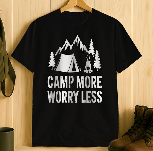Camp More Worry Less Graphic T-Shirt product