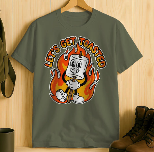 Let's Get Toasted Graphic Tee Shirt