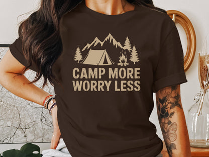 Camp More Worry Less Graphic Print T-shirt product type