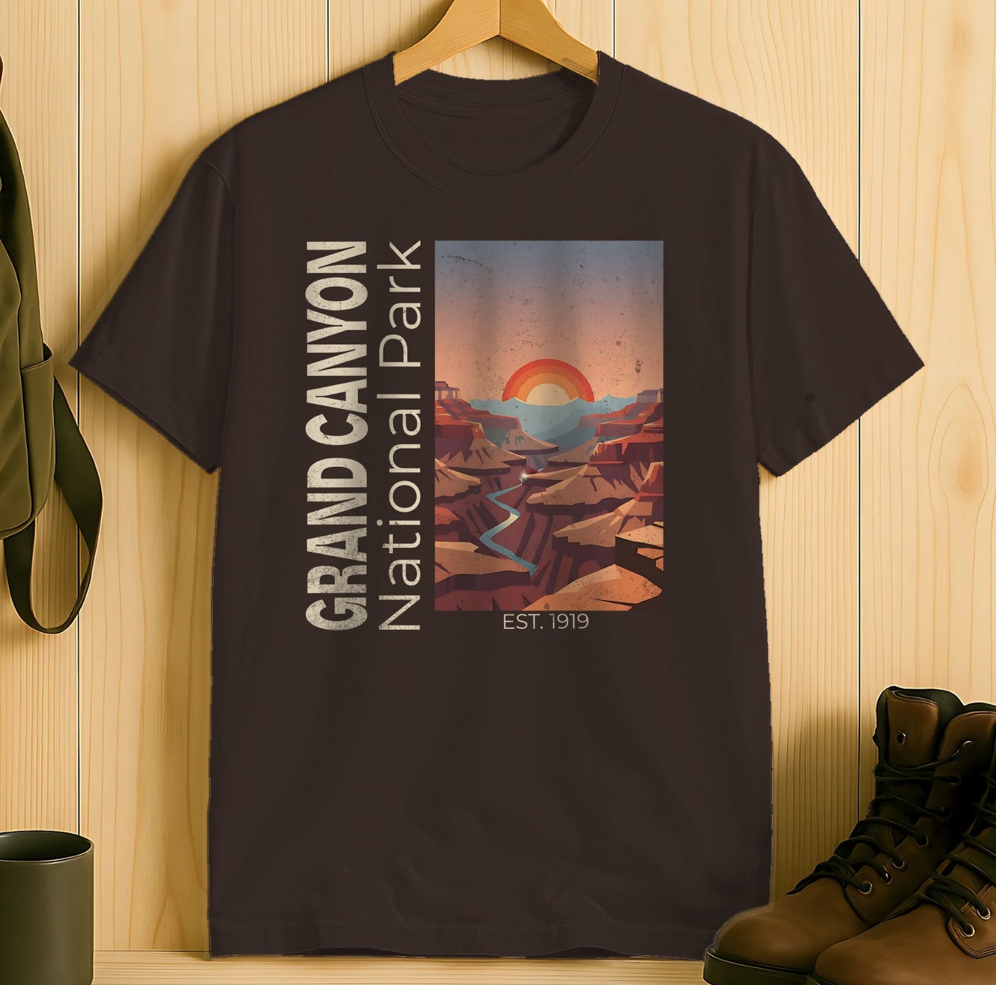 Grand Canyon National Park Scenic Sunset Graphic T-shirt
