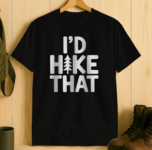 I'd Hike That Graphic Black T-shirt product type